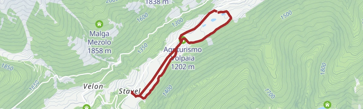 Route map: Laghetti di San Leonardo